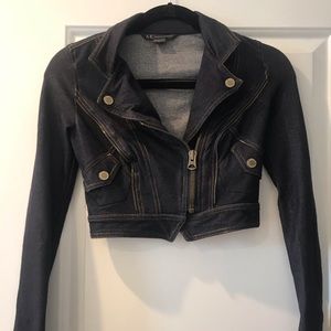 Armani Exchange Cropped Demin Jacket